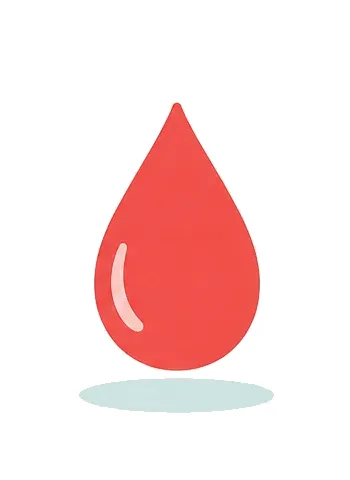 A red drop of blood