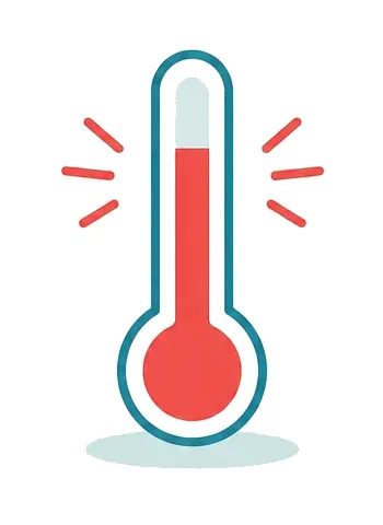 A thermometer showing a high fever