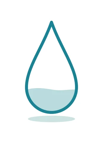 A water drop running low