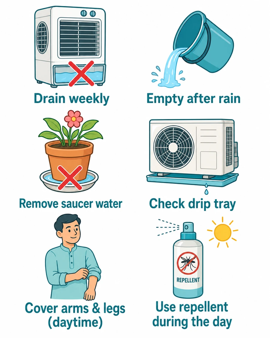 Dengue prevention checklist for Gurgaon homes